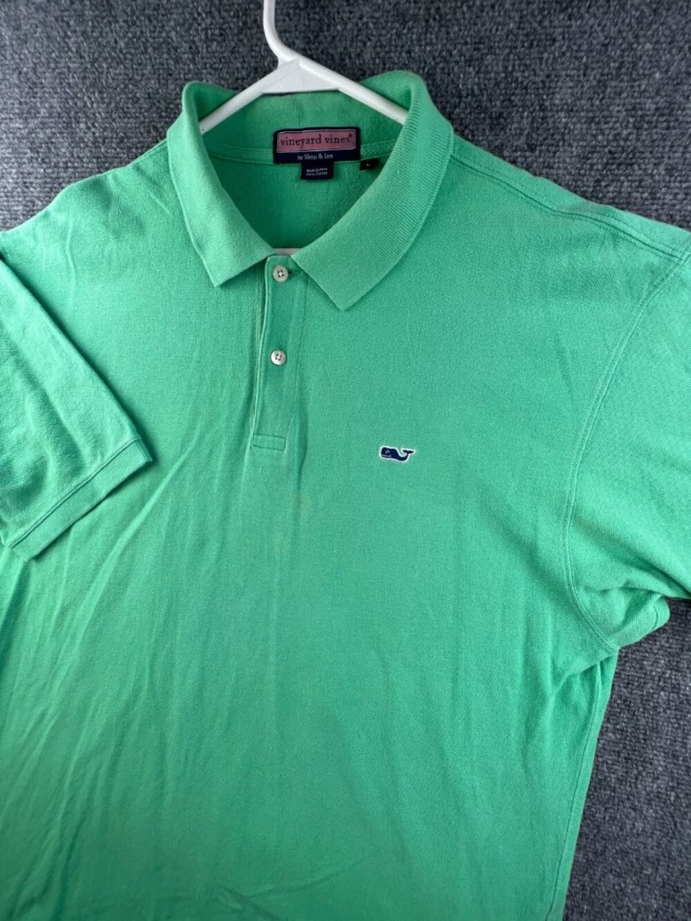 Vineyard Vines Short Sleeve Polo Shirt Men’s Solid Green Pullover Cotton Large - Picture 13 of 15